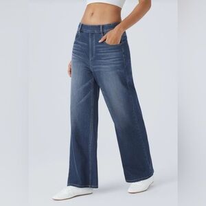 Halara Flex™ Mid Rise Pockets Washed
Wide Leg Casual Jeans